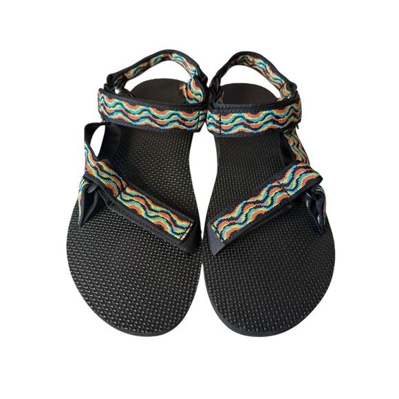 Teva NEW Original Universal Revive Mens Walking Sandals Black Multicolor 12 US - Picture 1 of 13